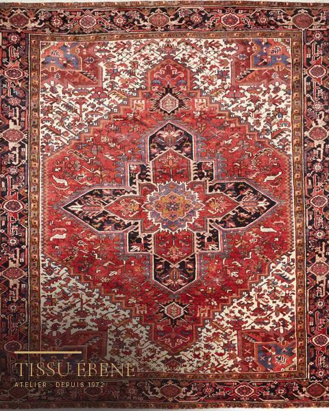 Tapis après retissage de la brûlure